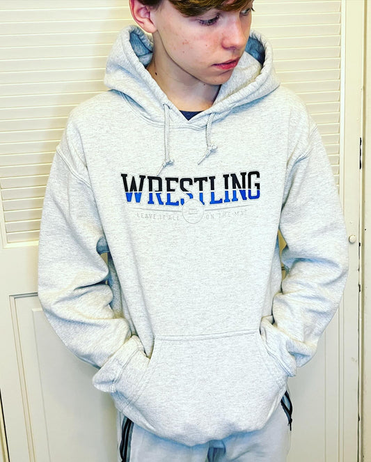 Wrestling Leave it on the Mat hooded sweatshirt