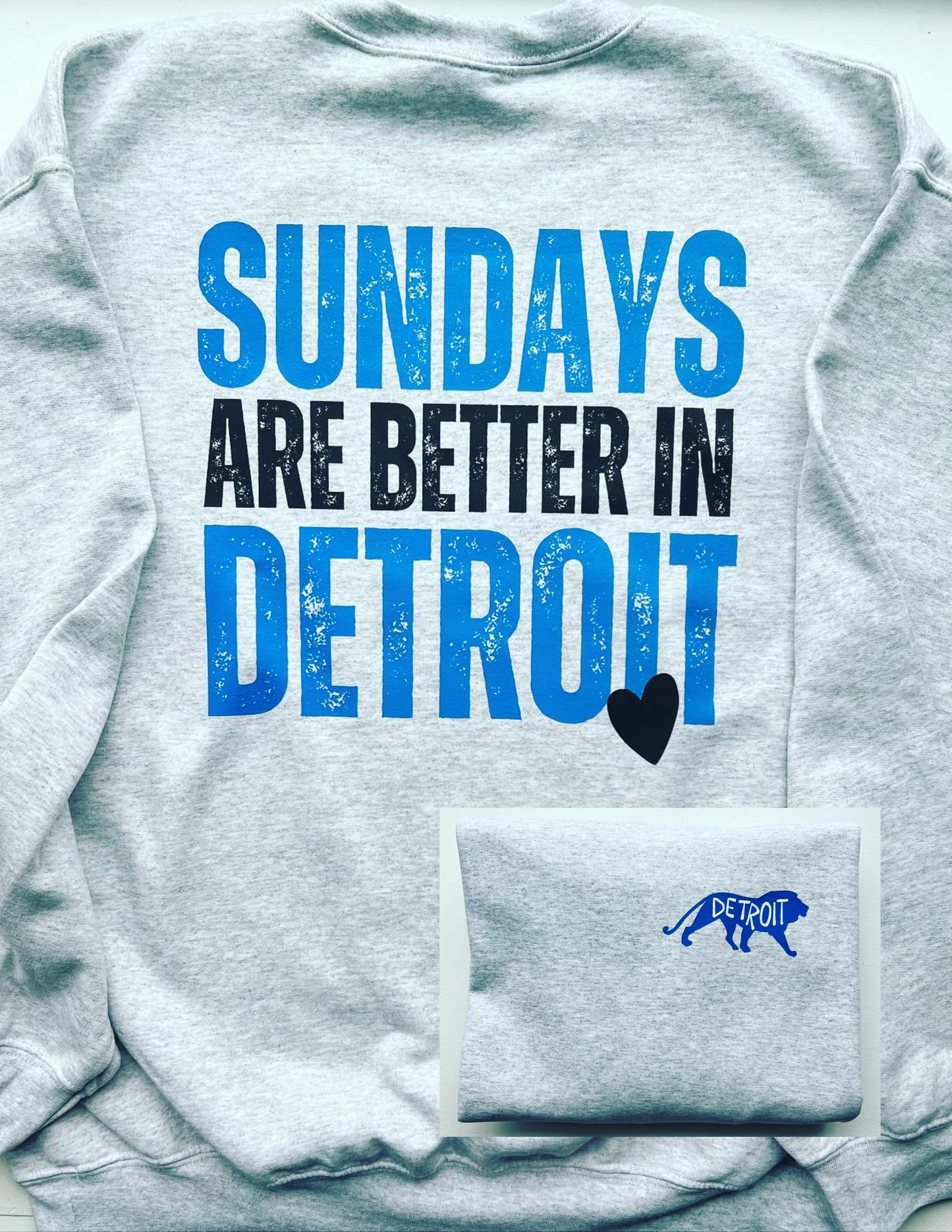 Sundays are better in Detroit crew neck