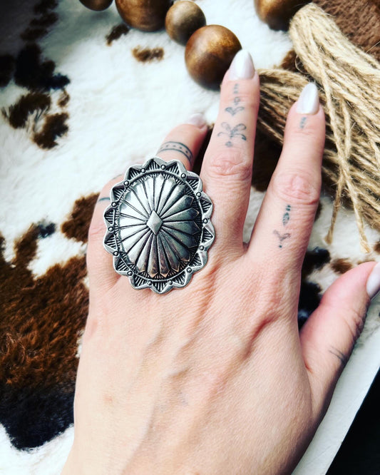 Western Concho statement Ring